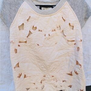 Anthropologie Saturday Sunday Lace Cutout Sweatshirt Top – Size S
